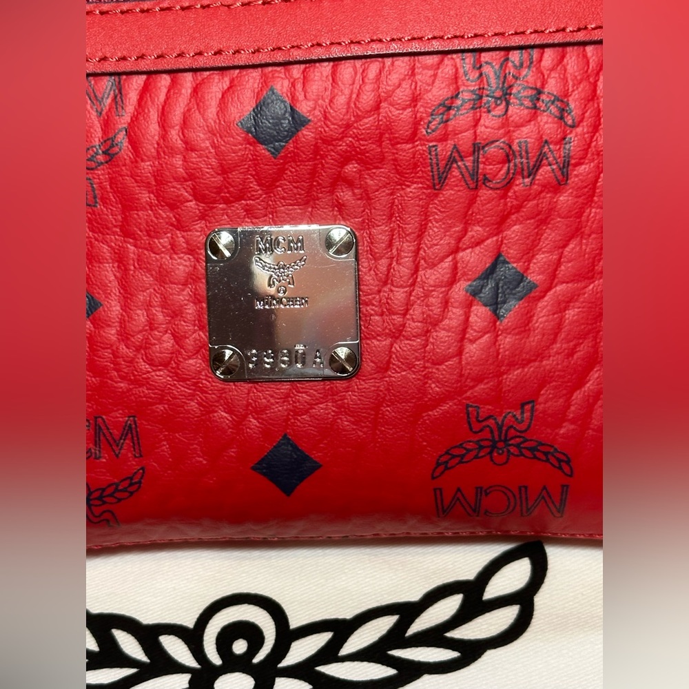 MCM Red Leather Bum Bag LIKE NEW - Picture 5 of 16